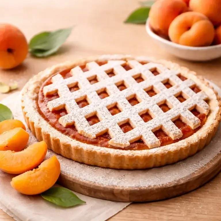 Crostata con confettura di albicocche