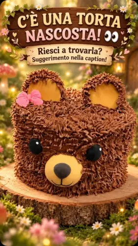 🌳🍄 Riuscite a trovare una torta in questo bosco incantato? 🧸✨ Vi diamo un piccolo indizio……